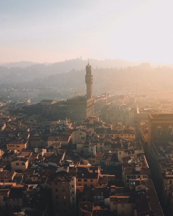 city italian dawn landscape